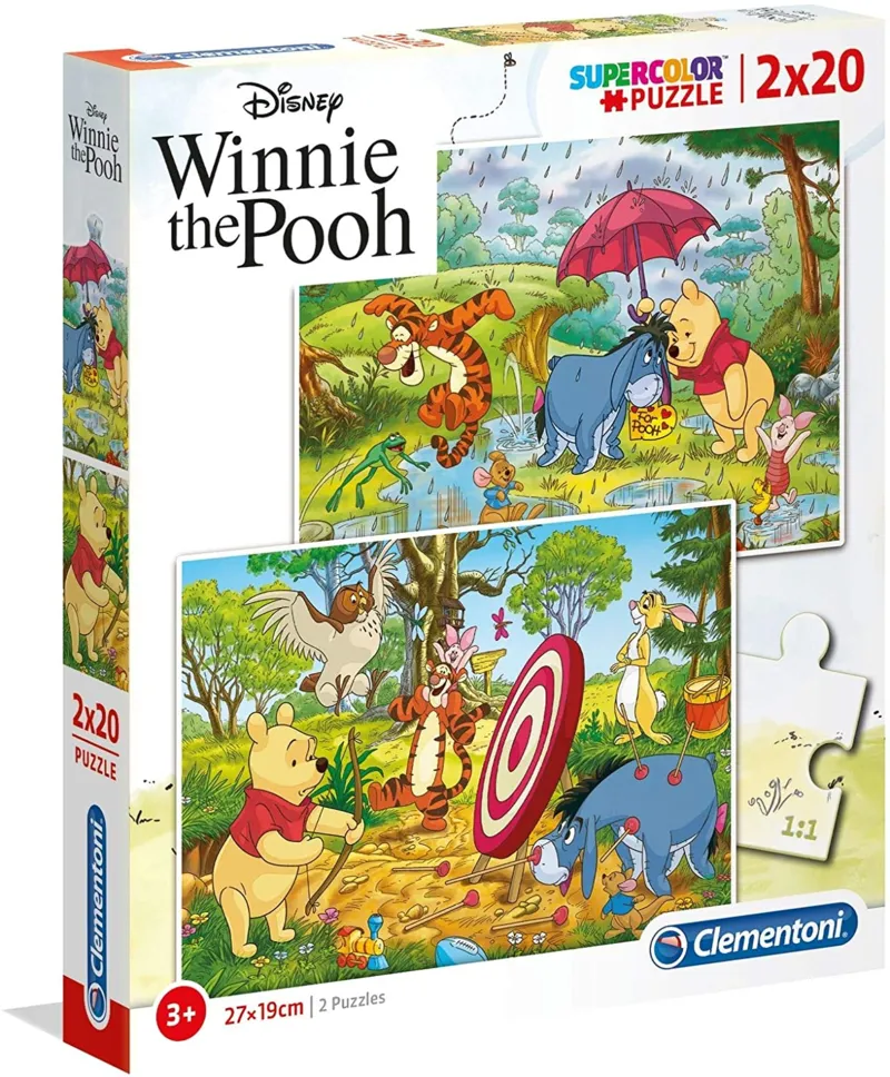 2 Puzzles - Winnie the Pooh - Clementoni | jigsawpuzzle.co.uk