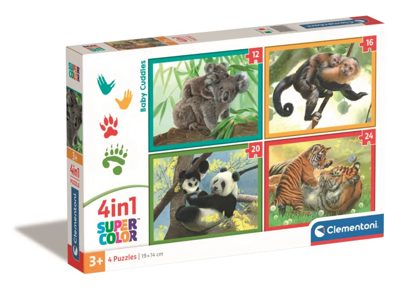 Puzzle 4 en 1 - Mum and Baby Animals