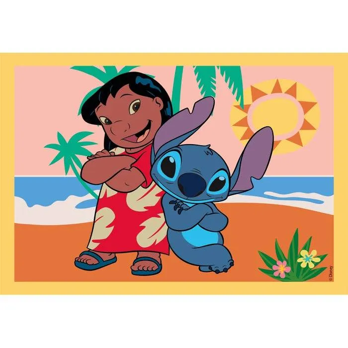 Puzzle 4 in 1 - Stitch and his friends