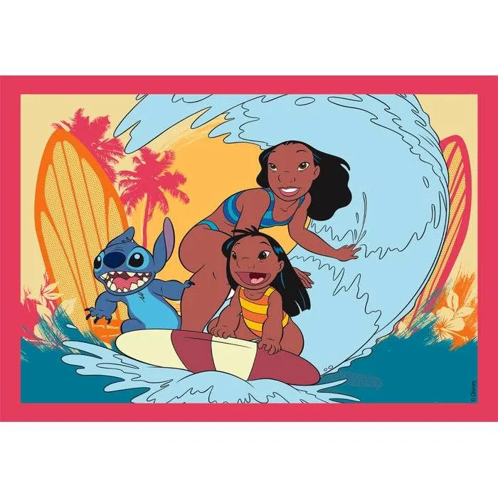 Puzzle 4 in 1 - Stitch and his friends