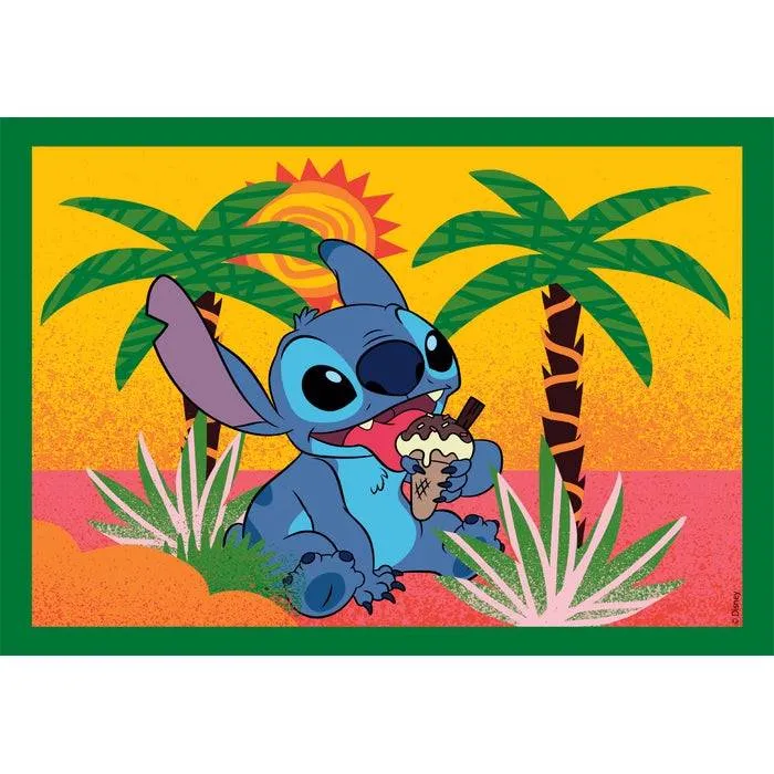Puzzle 4 in 1 - Stitch and his friends