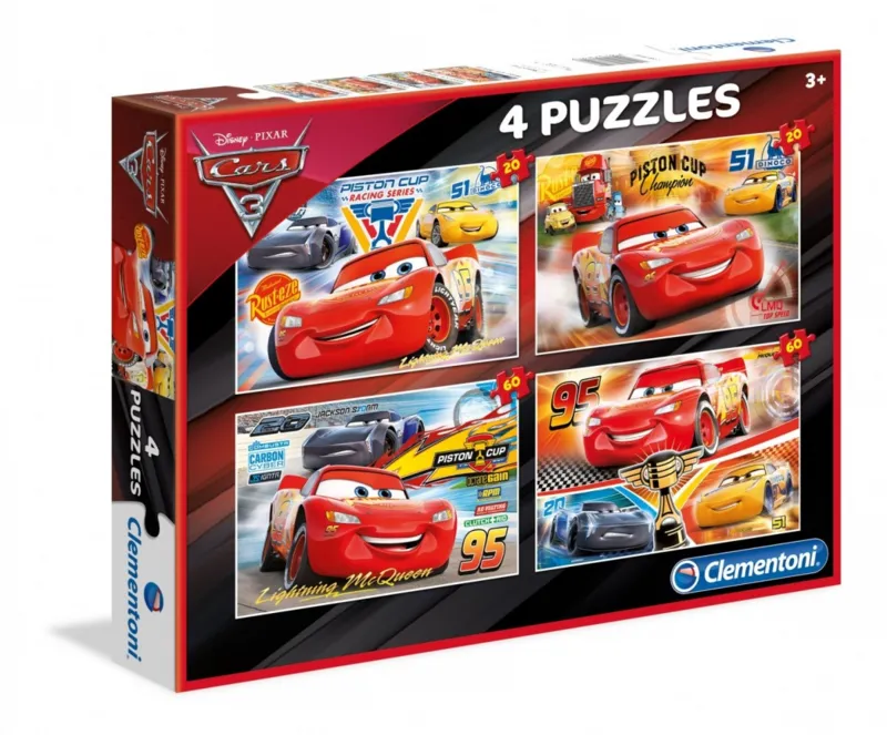 4 Puzzles - Cars 3 - Clementoni - 20 pieces | jigsawpuzzle.co.uk