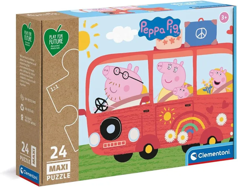 Puzzle XXL Pieces - Peppa Pig - 24 pièces - Clementoni-24221