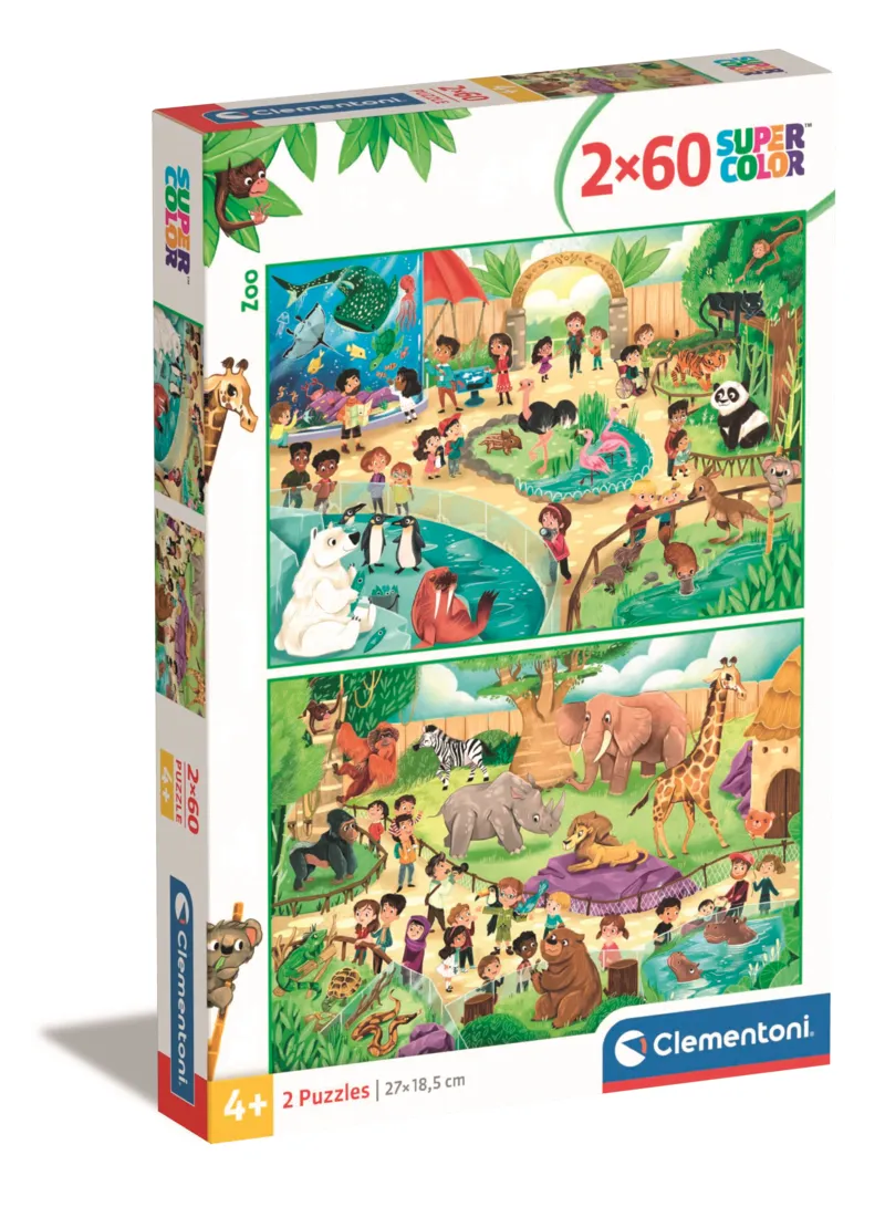 2 puzzles - Zoo - 2x60 Pieces