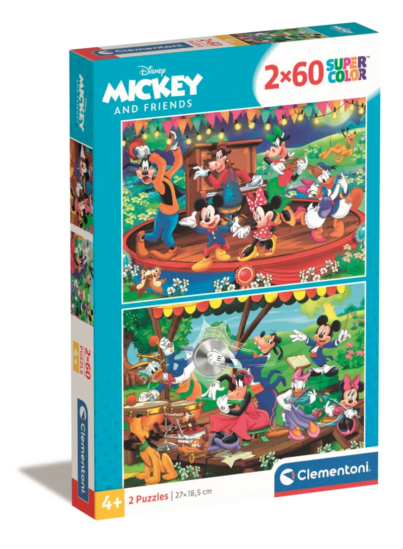 2 Puzzles - Mickey and Friends - 2x60 Pieces