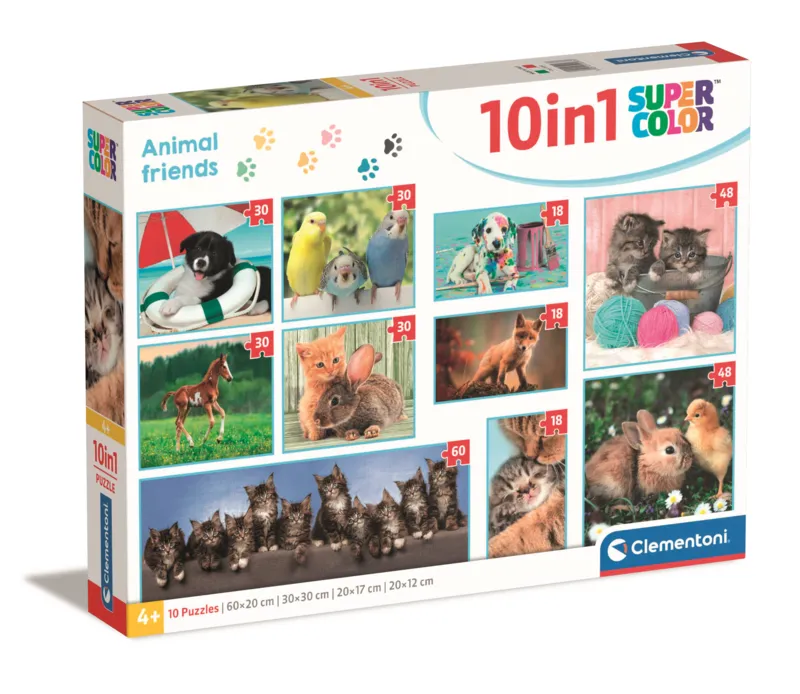 Puzzle 10 in 1 - Animal Friends
