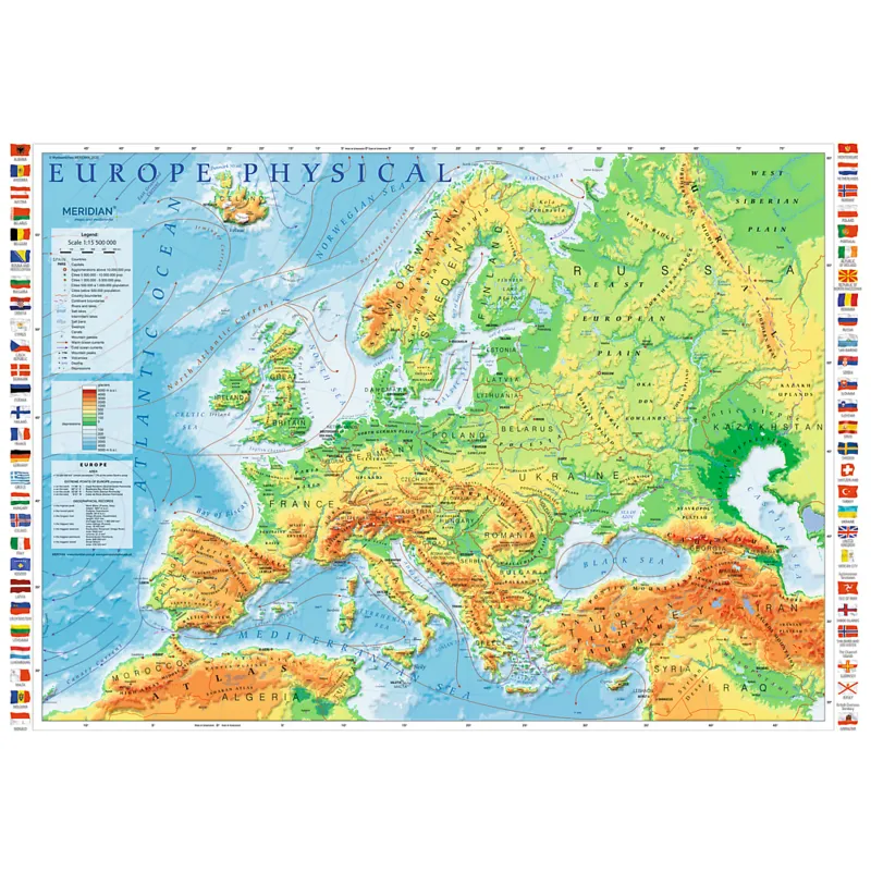 Europe Physical Map