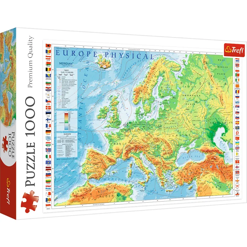 Europe Physical Map