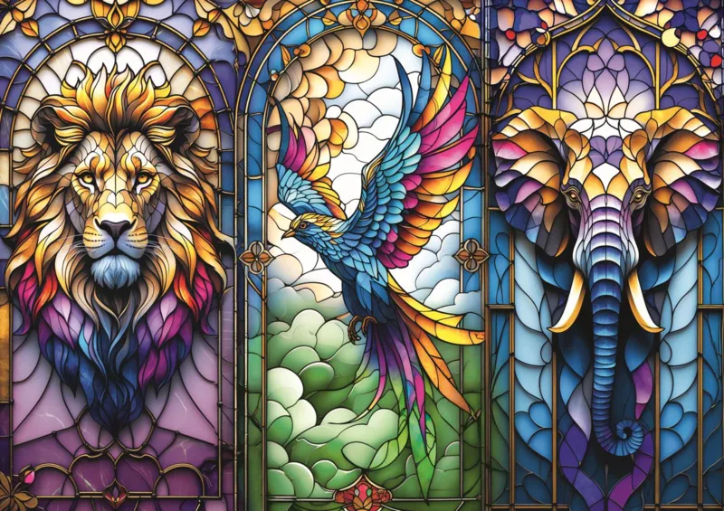 Stained Glass: Animals