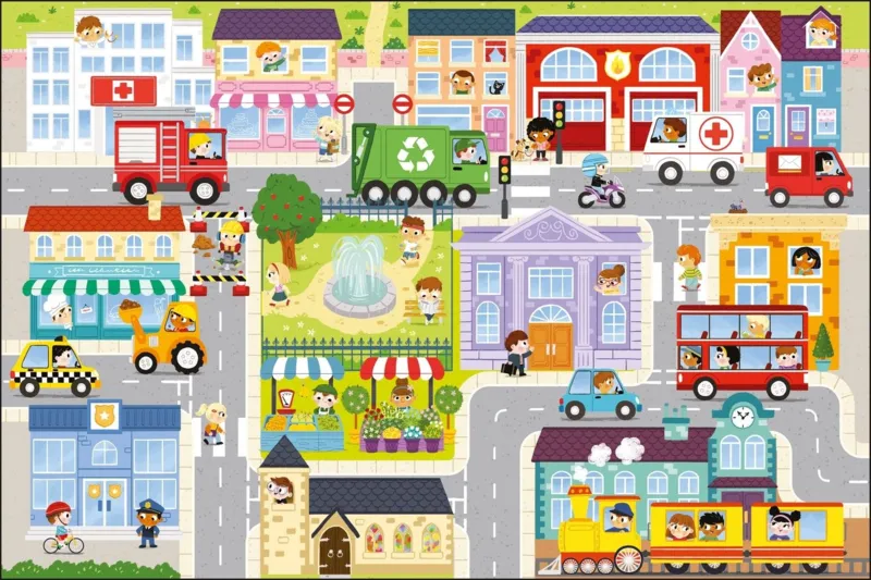 Floor Puzzle - In the Small Town