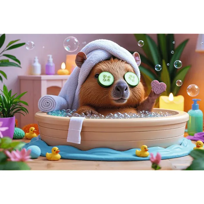 Capybara at the spa