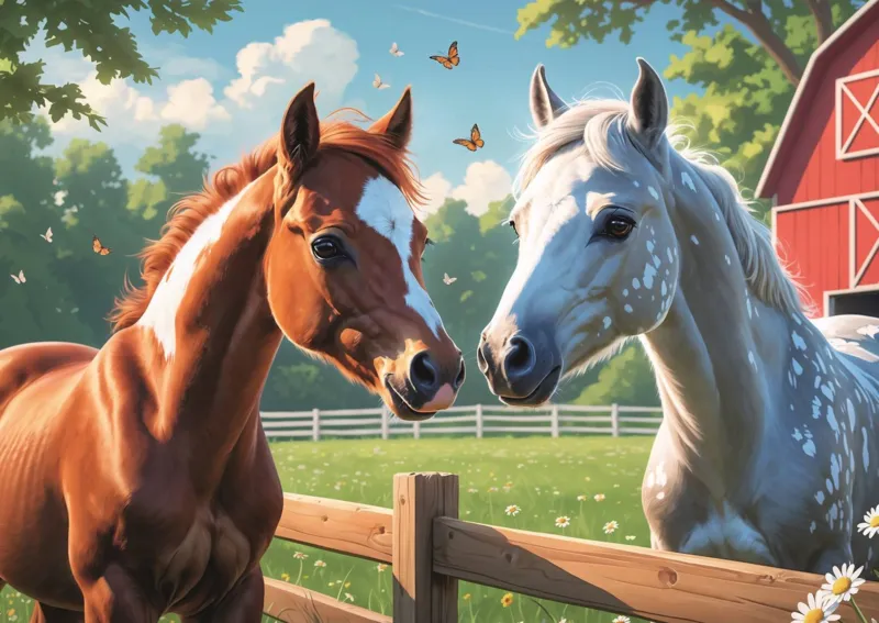 Horses in the clearing