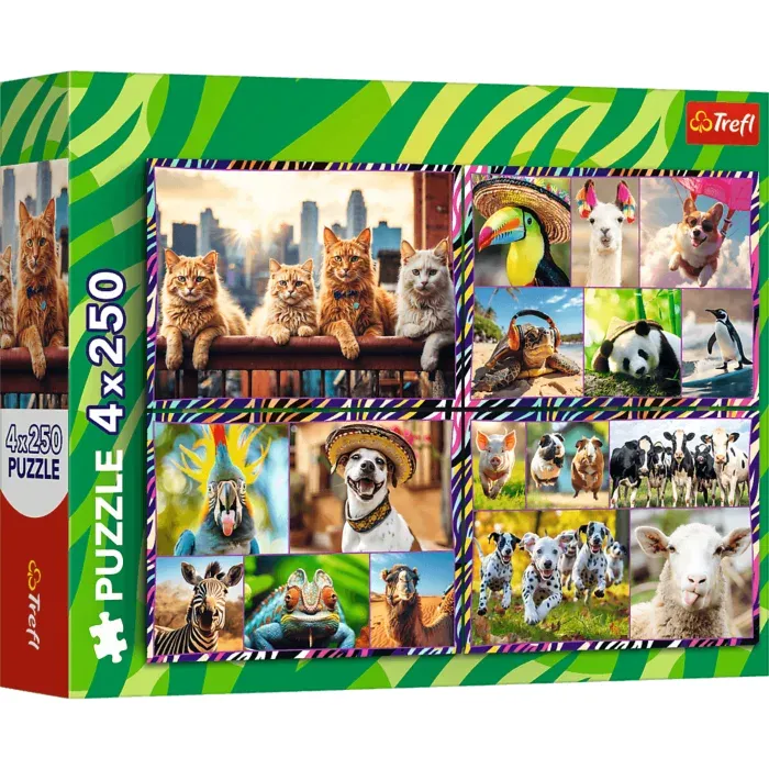 4 Puzzles - Funny animals