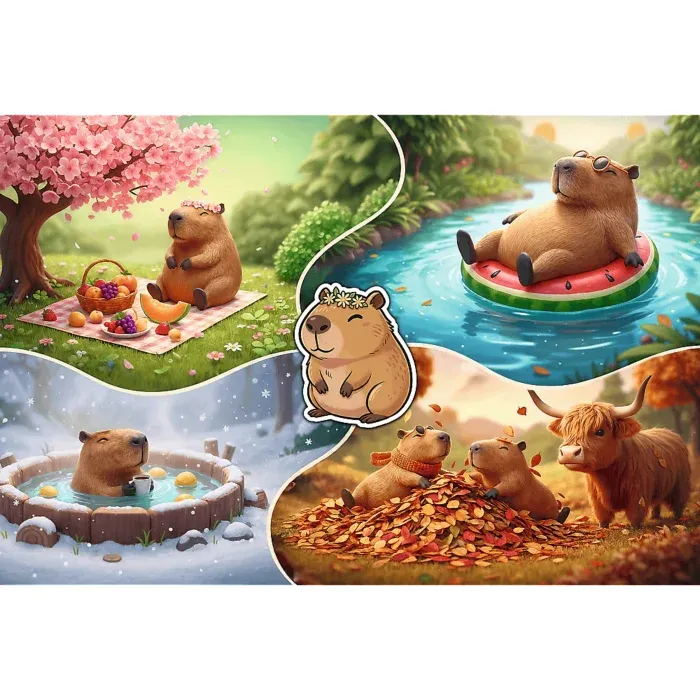 XXL Pieces - Four Seasons with Capybaras