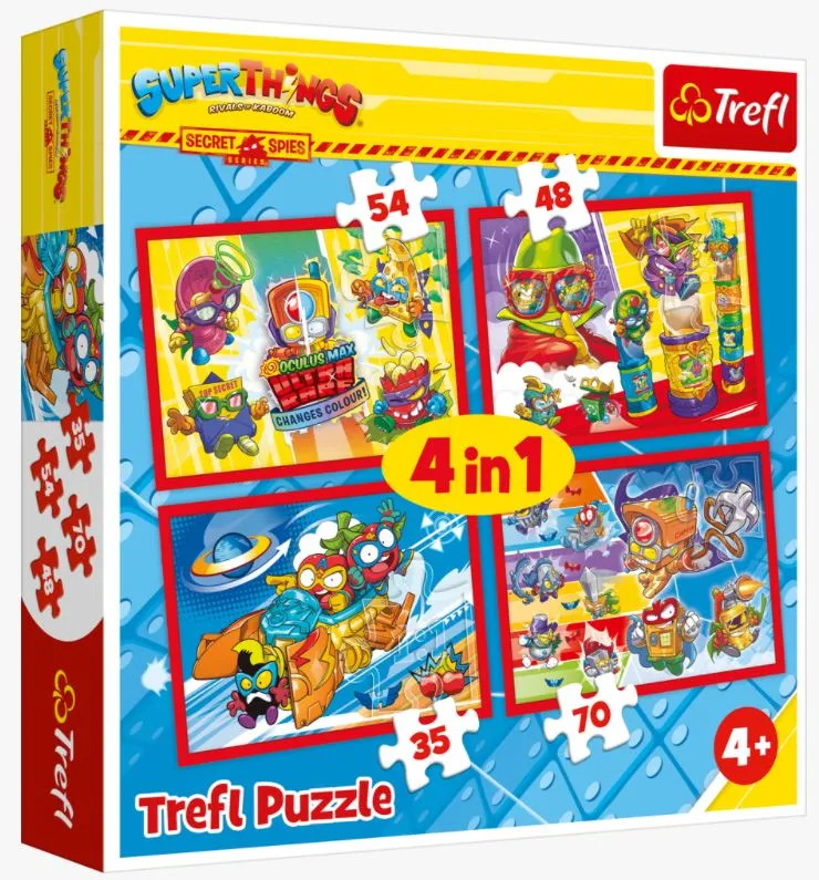 4 Jigsaw Puzzles - Super Things Secret Spies