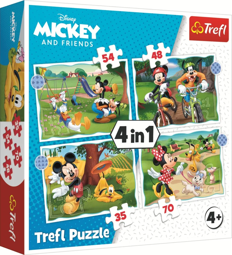 4 Puzzles - Mickey Mouse Nice Day