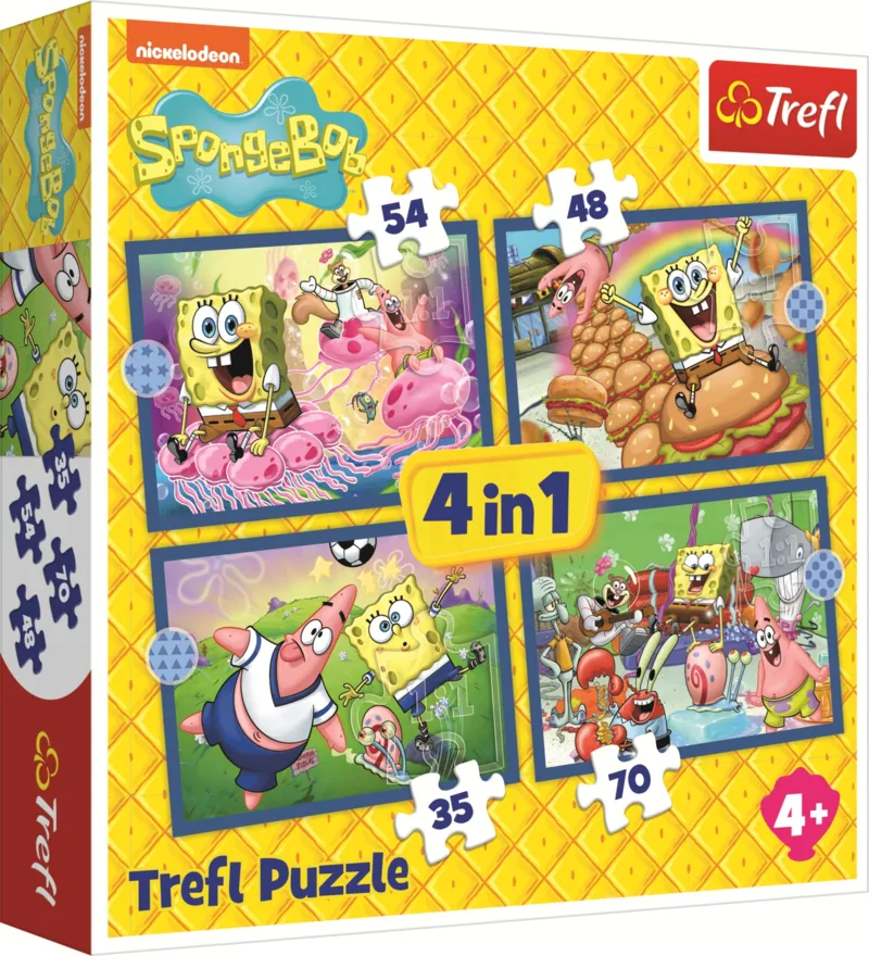 4 Puzzles - SpongeBob's underwater life