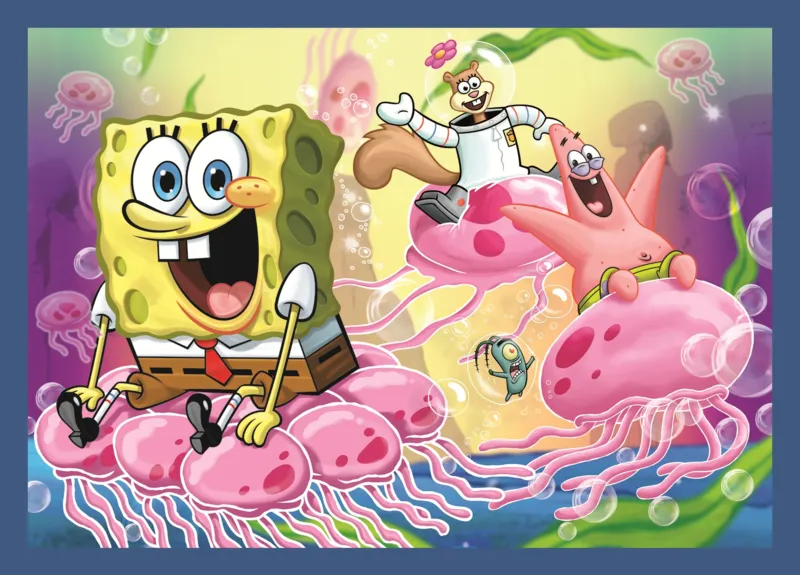 4 Puzzles - SpongeBob's underwater life