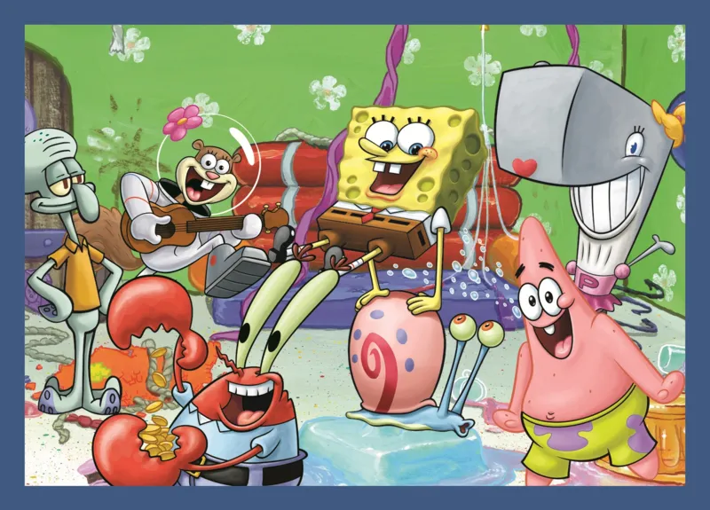 4 Puzzles - SpongeBob's underwater life