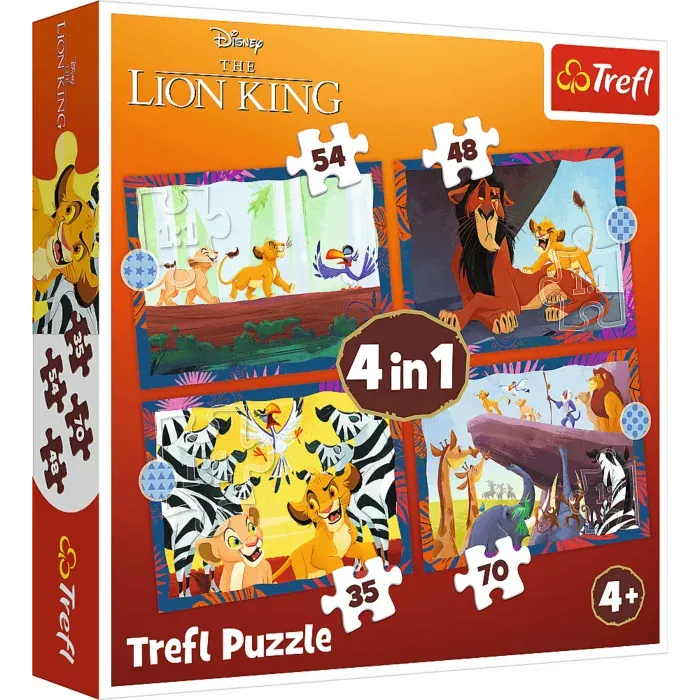 4 Puzzles - Brave Lion King