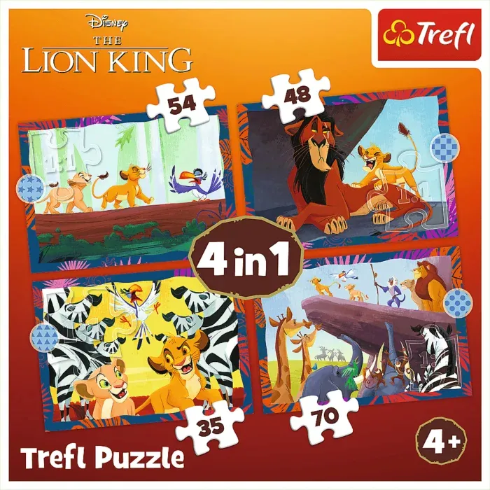 4 Puzzles - Brave Lion King