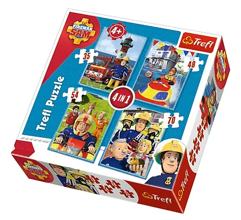 4 Jigsaw Puzzles - Fireman Sam