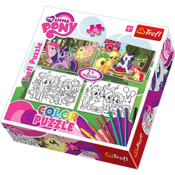 2 My Little Pony and coloring pages puzzles