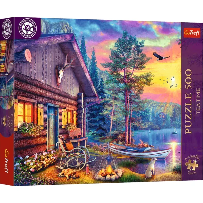 Tea Time - Evening Sunset Cabin