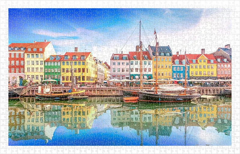 Plastic Puzzle - Old Nyhavn Port in Copenhagen