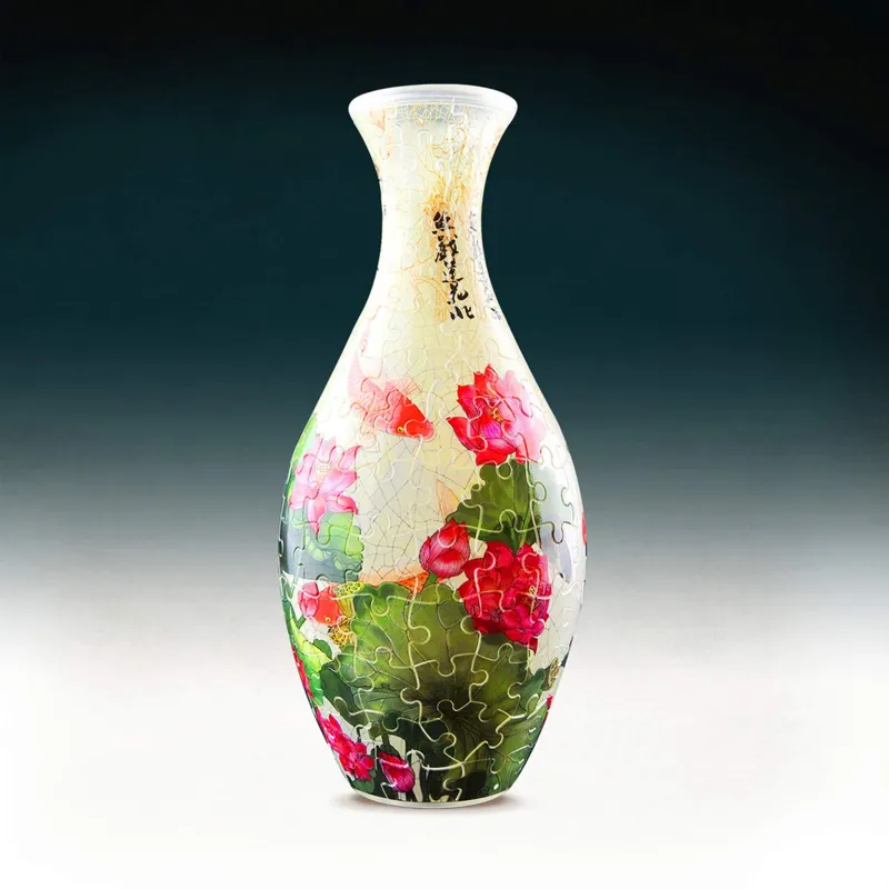 3D Puzzle Vase - Carp with Lotus