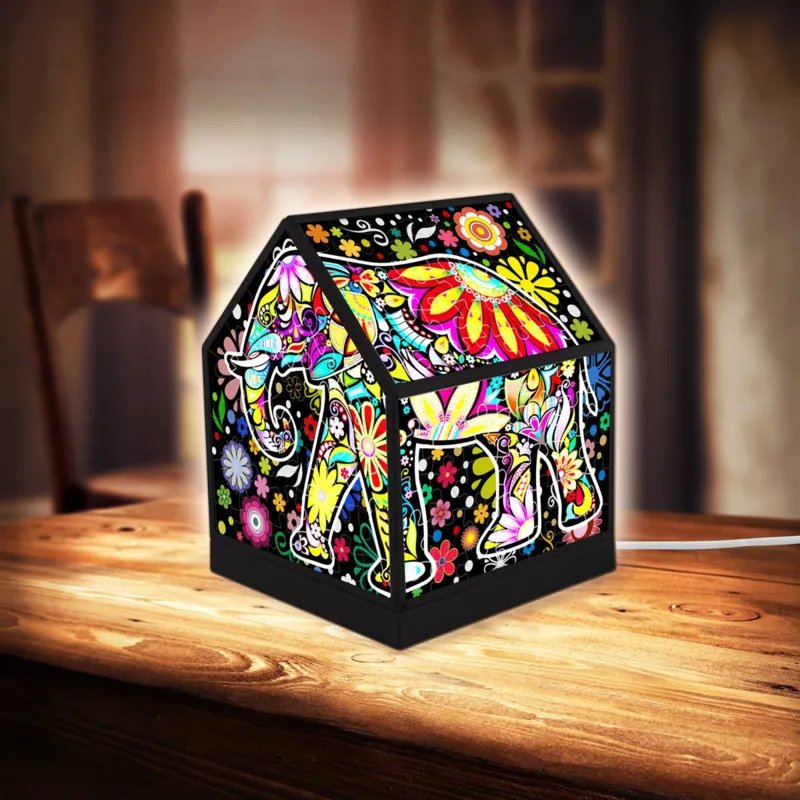3D Puzzle - House Lantern - Cheerful Elephants