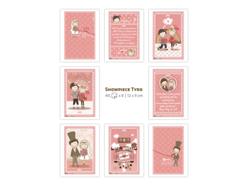 8 Puzzles 40 Pieces - Plastic Puzzle - Showpiece - The Collection of Lovers' Concerto
