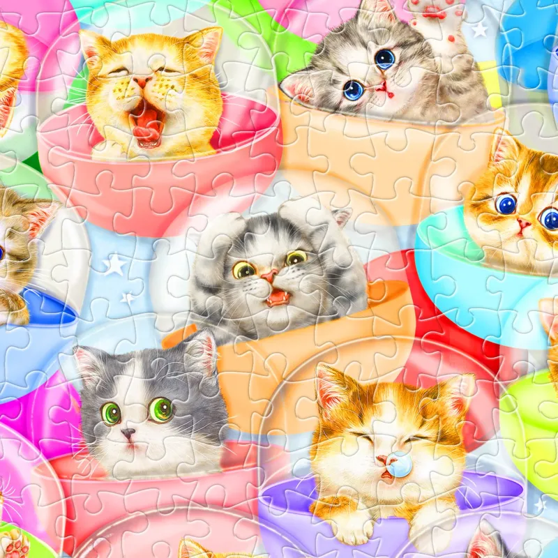 Plastic Puzzle - Kayomi - Kittens in Capsule Machine