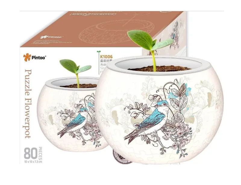 3D Puzzle - Flower Pot - Singing Birds and Flowers