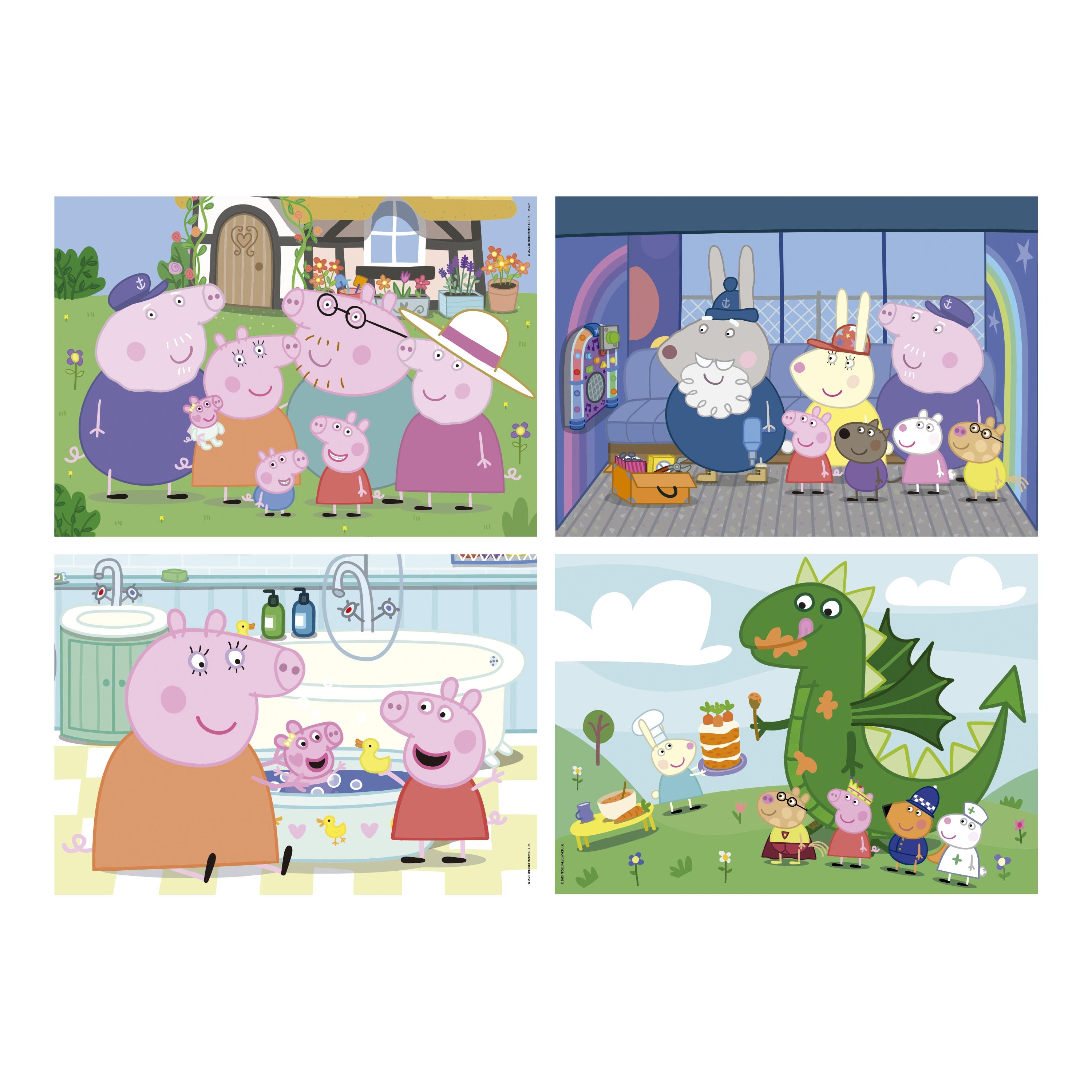 4 Puzzles - Peppa Pig - Educa - 20 pieces | jigsawpuzzle.co.uk