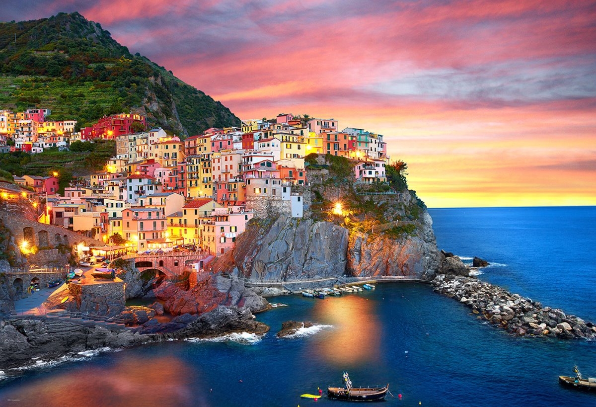 Manarola at Dusk, Italy