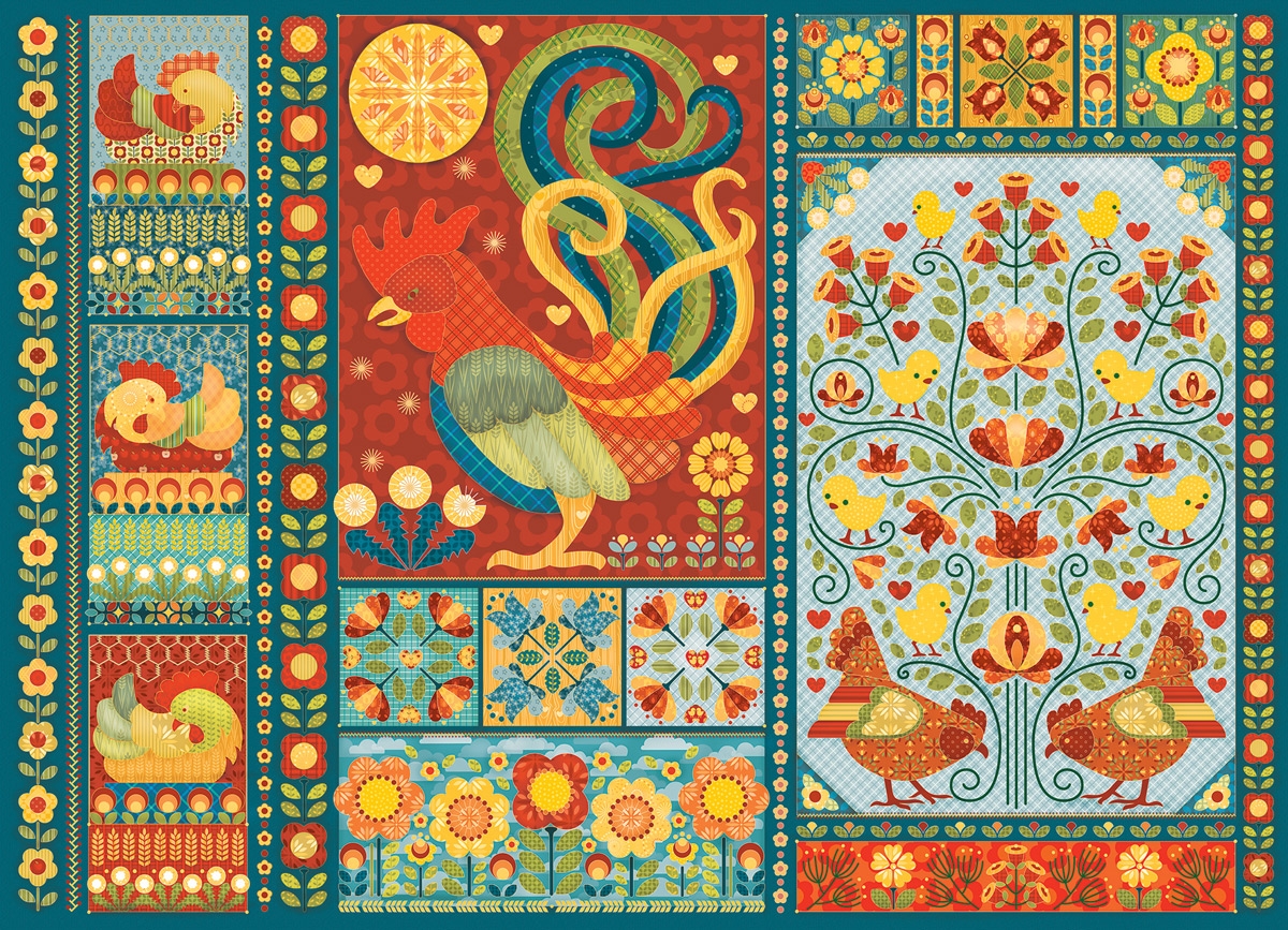 Scandi Chicken Quilt