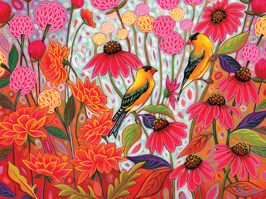 XXL Pieces - Springtime Goldfinches