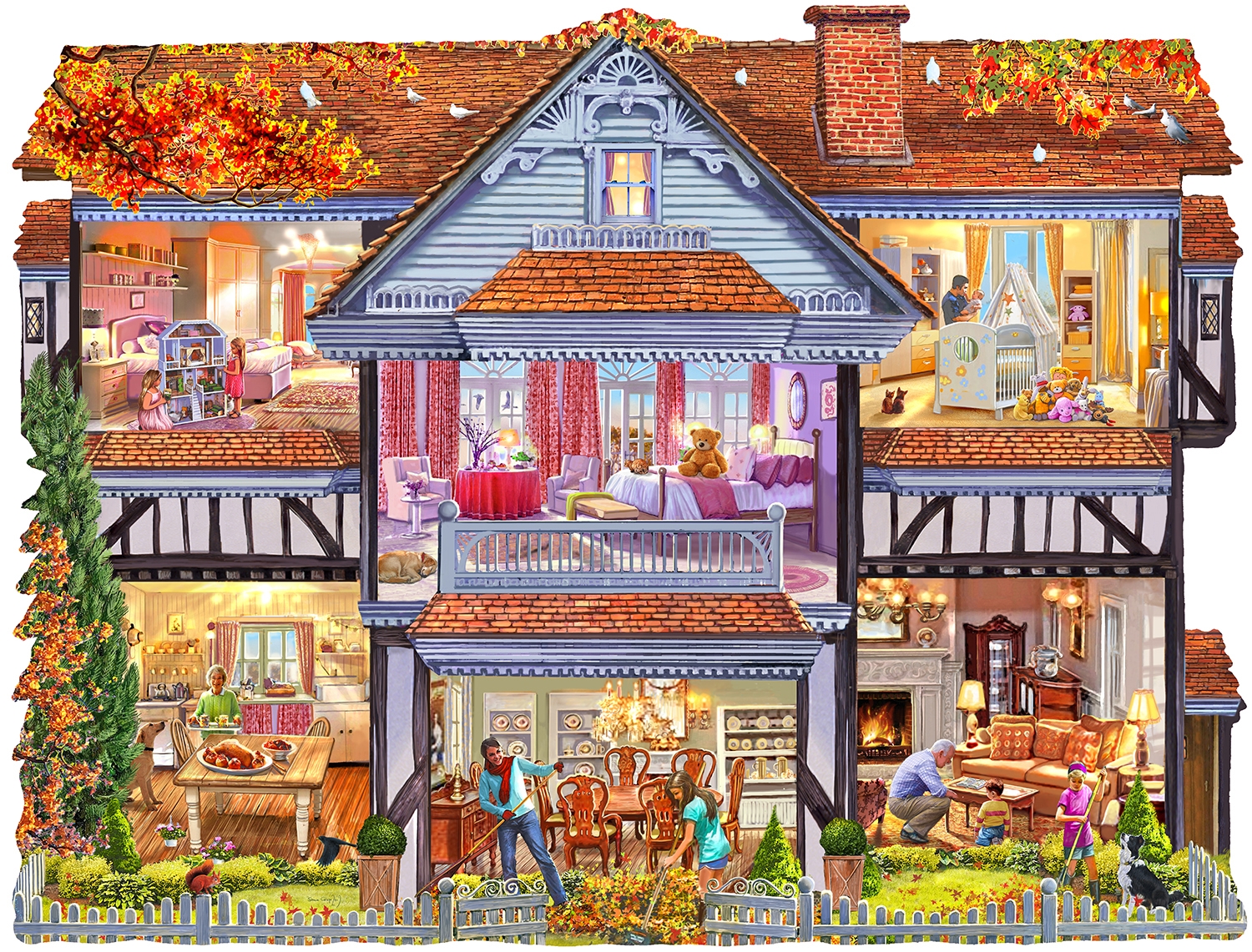 Autumn Country House - Shaped