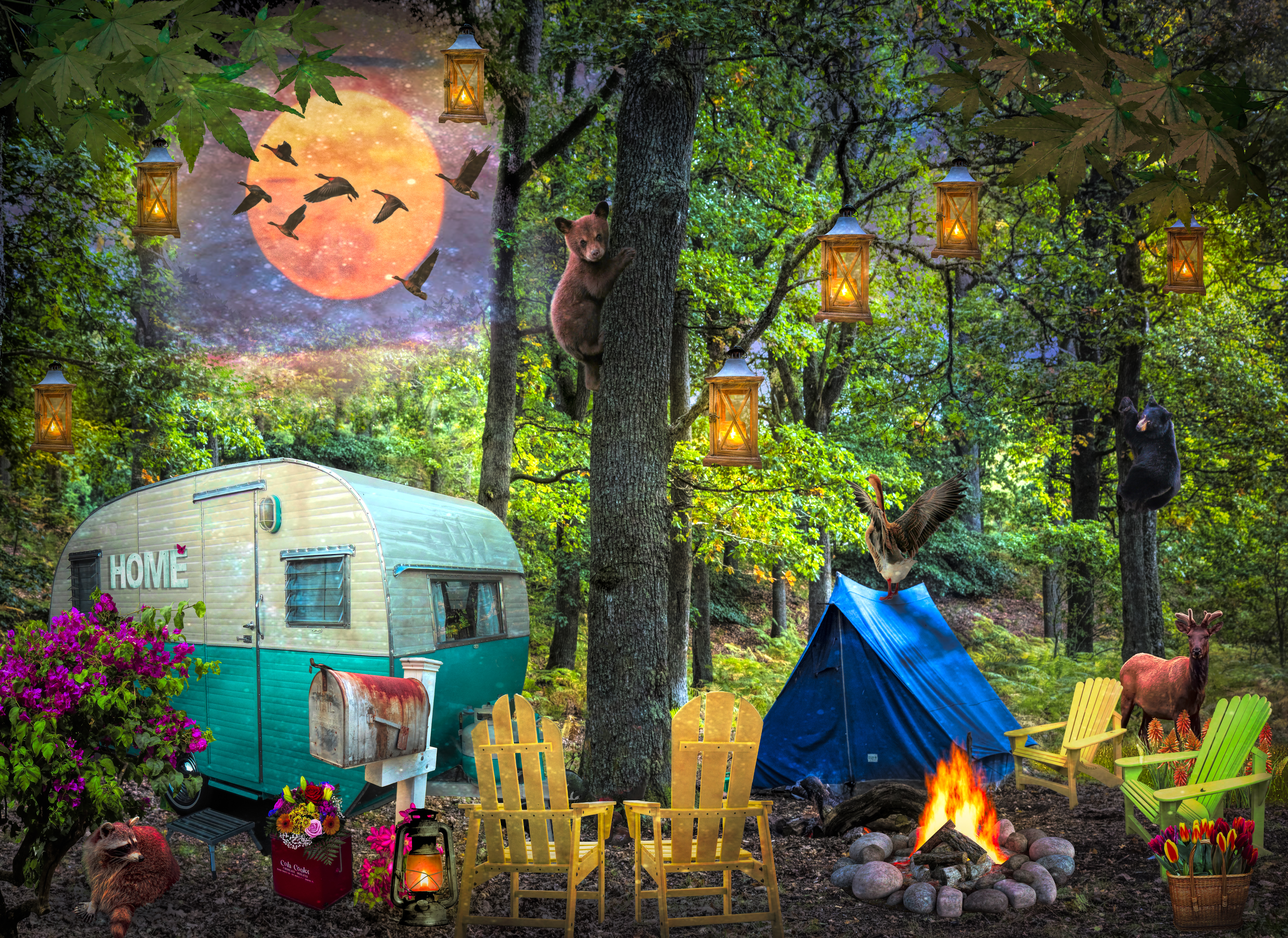 XXL Pieces - Summertime Camping