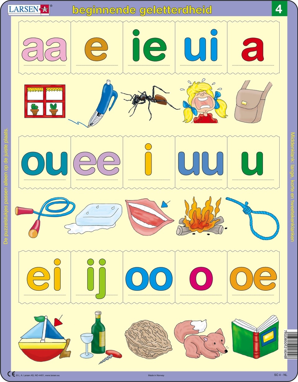 Frame Jigsaw Puzzle - Beginnende geletterdheid 4 (in Dutch)