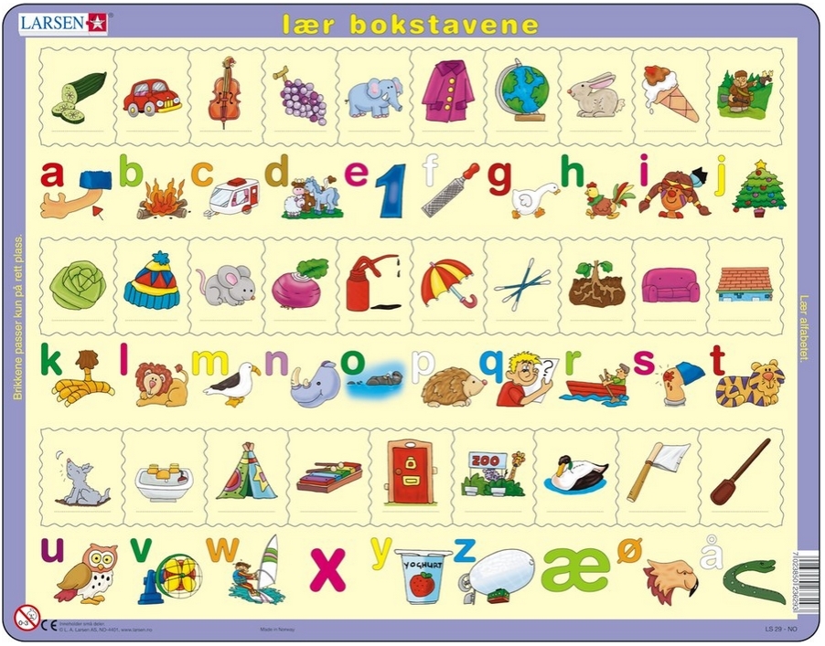 Learn the letters (Norwegian)