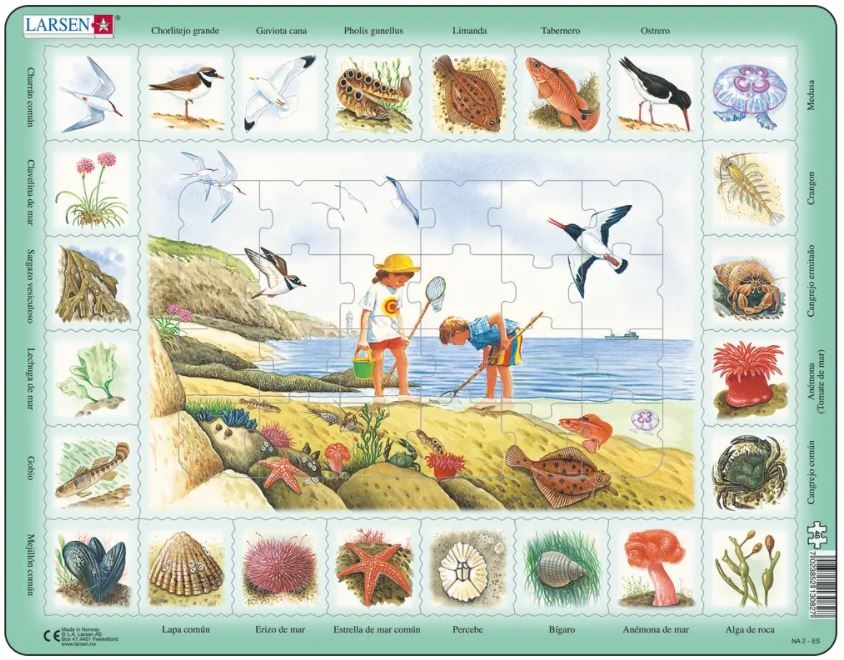 Frame Puzzle - Nature Puzzle - Seaside (Spanish)
