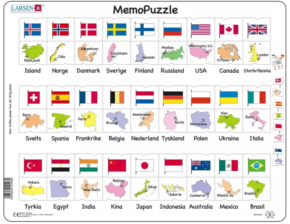 Frame Puzzle - MemoPuzzle (in Norwegian)