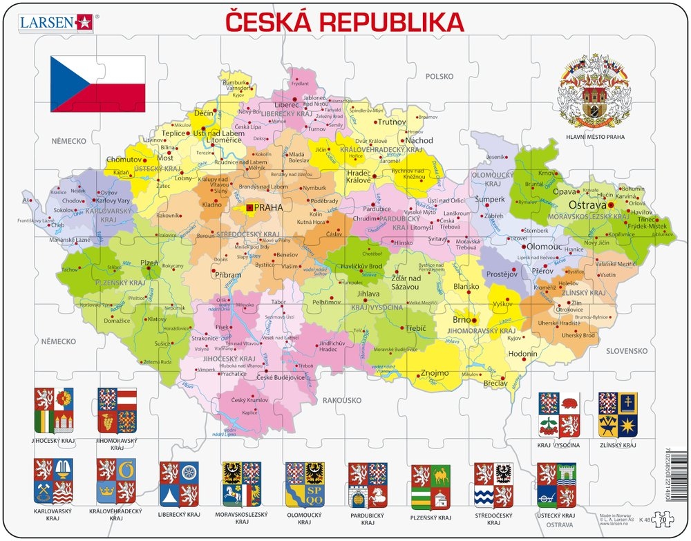 Frame Puzzle - Political Map of Czech Republic