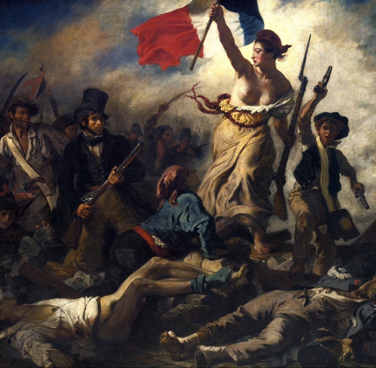 Delacroix Eugène : La Liberté Guidant le Peuple, 1830