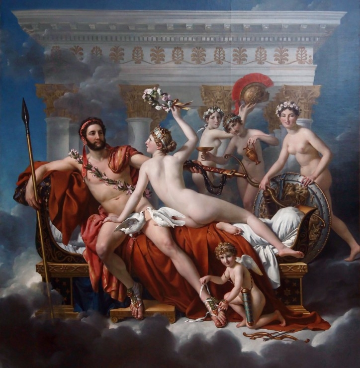 Jacques-Louis David: Mars Being Disarmed by Venus, 1824