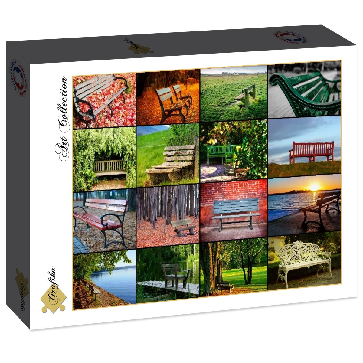 Grafika - Jigsaw puzzle Collage - Benches - 2000 pieces - Grafika-F ...