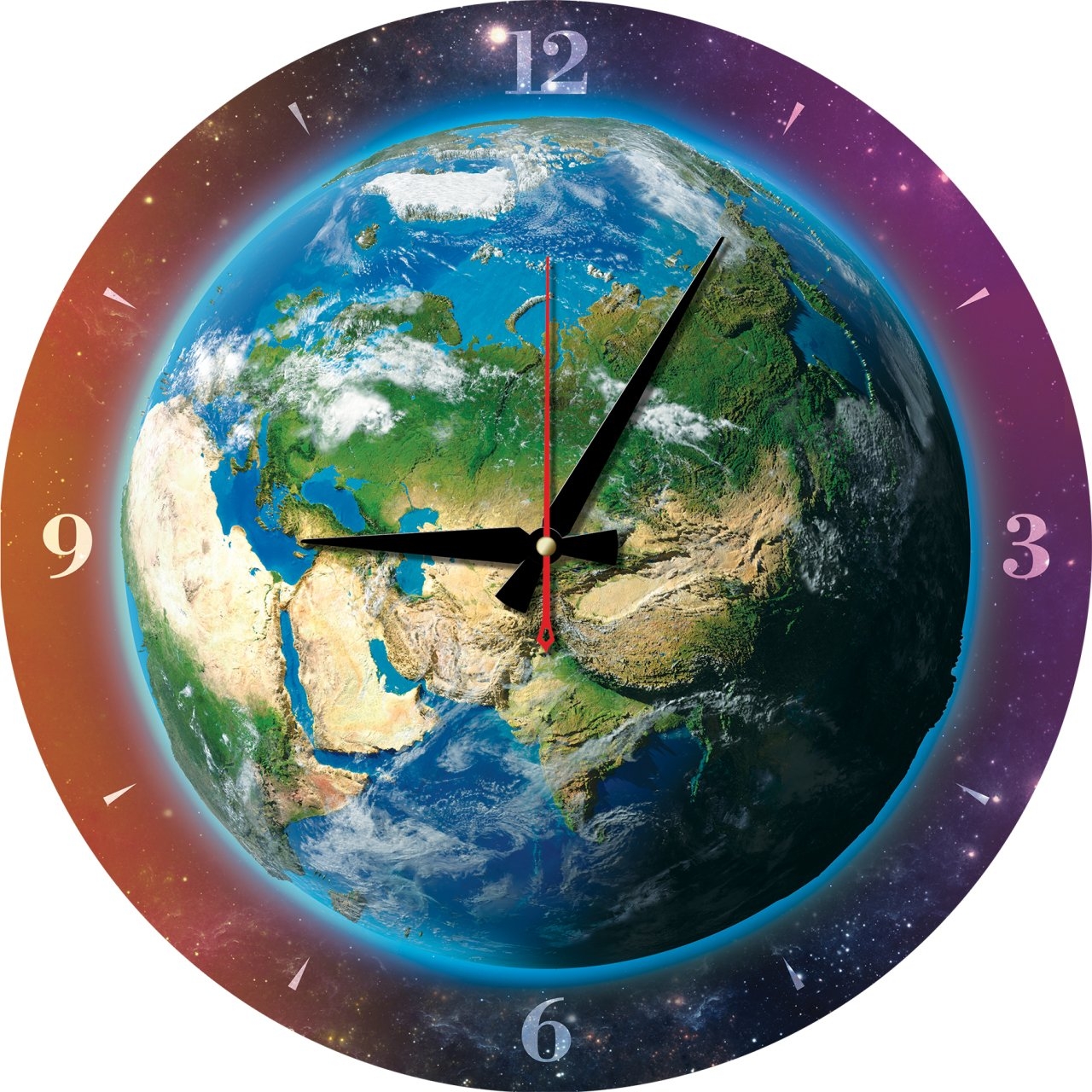 Puzzle Clock - World