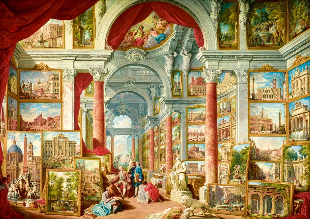 Panini - Picture Gallery with Views of Modern Rome, 1757